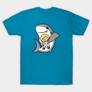 Shark Pup Morgan & Their Doll (Light Tones, Shag, Smock Dress) T-Shirt